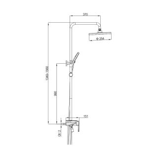 Душевая стойка Gappo G2496-26 чёрный
